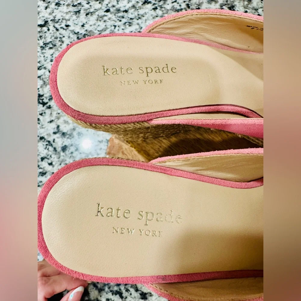 Kate Spade‎ Thea Pink Suede Wedge Shoes